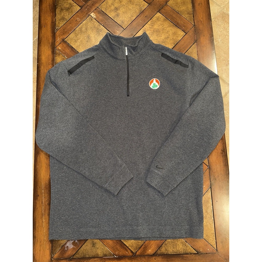 Nike Golf Dri Fit 1/4 Zip Long Sleeve Knit Pullover Gray Mens Sz XL 392394 EUC